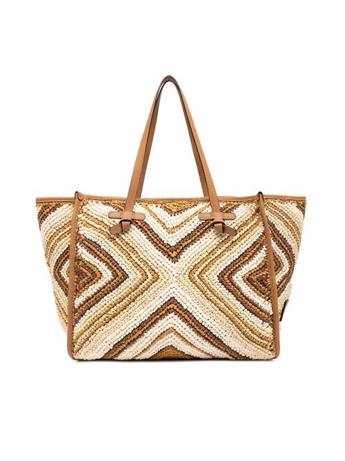 Shopping bag Marcella in paglia intrecciata Cuoio GIANNI CHIARINI | BS 6850/COMM ESIRVAR.CUOIO